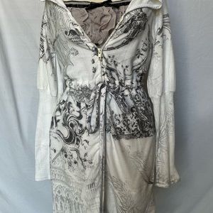 grunge mall goth affliction sweater.